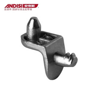 Zinc Alloy Cabinet Shelf Support Clip with Nickel Plated Finish and Y Mail Packing