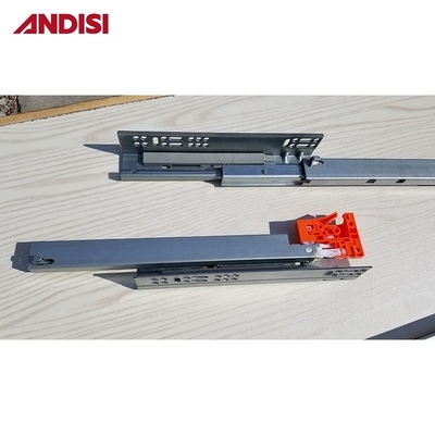 Cold Rolled Steel Furniture Cabinet Drawer Under Mount Full Extension Soft Close Undermount Drawer Slide 45mm