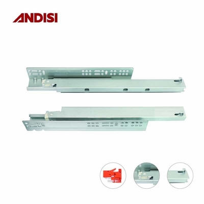Cold Rolled Steel Furniture Cabinet Drawer Under Mount Full Extension Soft Close Undermount Drawer Slide 45mm