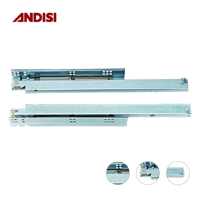 Cold Rolled Steel Furniture Cabinet Drawer Under Mount Full Extension Soft Close Undermount Drawer Slide 45mm