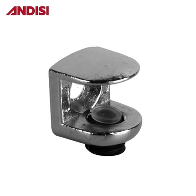 Adjustable Shelf Holder Mini Zinc Alloy Glass Clamp Shelf Support for Glass Shelf Bracket