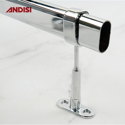 Other Furniture Hardware Wardrobe Fitting Adjustable Height Oval Pipe Support Bracket