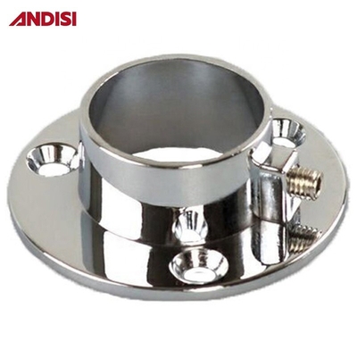 25mm Round Tube Support Closet Rod End Tube Flange Essential for Closet Organization