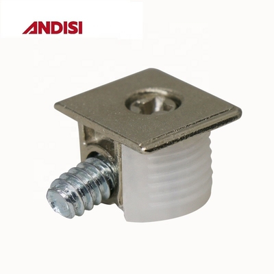 Sturdy Plastic Shelf Bracket with Furniture Connector Screws and Glass Shelf Support