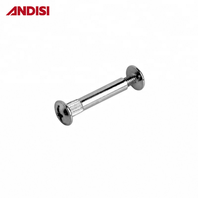 M4 Furniture Cam Lock Joint Screw with Steel Combination and Nickel Plated Connector