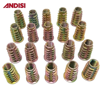 Y Mail Packing Zinc Alloy Die Casting M6 M8 M10 Wood Hex Flange Furniture Insert Nut