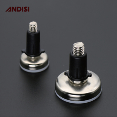 Adjustable Furniture Legs with M6 M8 Threaded Rubber Feet Nylon Plastic Material