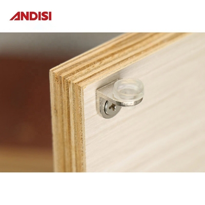 Zinc Alloy and PVC Glass Clamp Bracket Holder for Flat Glass Railing Shelf Accessory
