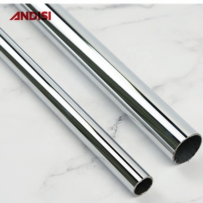 50mm Chrome Tube Wardrobe Fitting Closet Rod with 19 Hanging Rails and 25 Clothes Tubes
