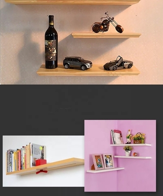 L1 76mm Metal Shelf Support for Floating Shelves L Shape Wall Mount Concealed Brackets