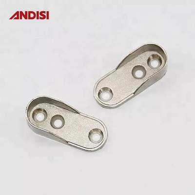 Zinc Alloy Oval Wardrobe Clothes Hanging Rail Holder Support Bracket Rail End Support