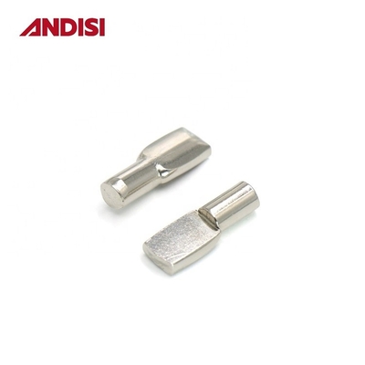 Nickel Plated Spoon Shape Metal Bracket 5mm Shelf Support Pegs for Furniture Cabinet