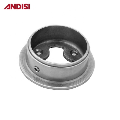 Chrome Plated 50mm Diameter Clothes Hanging Rail Round Tube Holder Closet Rod Support Steel Flanges for Wardrobe