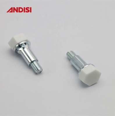Anti-Scratch Adjustable Furniture Glide Leg with Zinc Plated Steel and 8mm Diameter