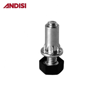 Anti-Scratch Adjustable Furniture Glide Leg with Zinc Plated Steel and 8mm Diameter