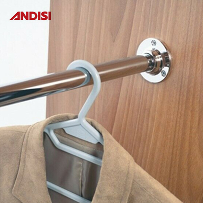 Zinc Alloy Chrome Plated Wardrobe Round Tube Support Bracket Holder Flange 25mm Diameter