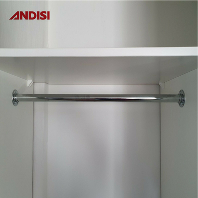 Zinc Alloy Chrome Plated Wardrobe Round Tube Support Bracket Holder Flange 25mm Diameter