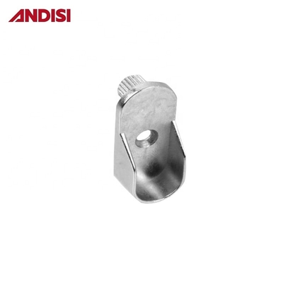 Chrome Plated Oval Pipe Hanger for 44mm Length Wardrobe Clothes Hanging Rod Rail Holder