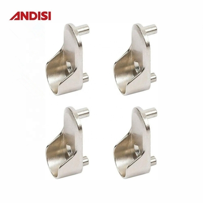 Chrome Plated Oval Pipe Hanger for 44mm Length Wardrobe Clothes Hanging Rod Rail Holder