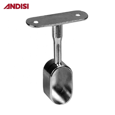 Zinc alloy cabinet steel closet pipe centre support For oval wardrobe tube support