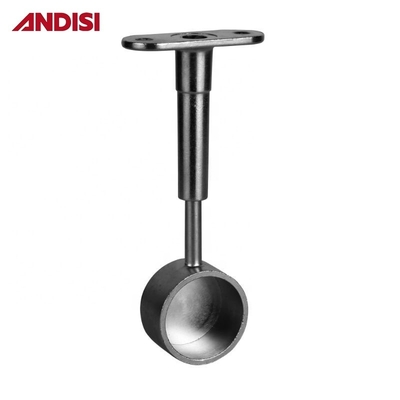 Availiable Zinc Alloy Round Wardrobe Rail Tube Support for Closet Rod Centre Brackets