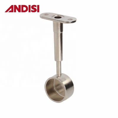 Availiable Zinc Alloy Round Wardrobe Rail Tube Support for Closet Rod Centre Brackets