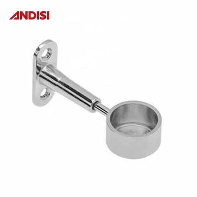 Availiable Zinc Alloy Round Wardrobe Rail Tube Support for Closet Rod Centre Brackets