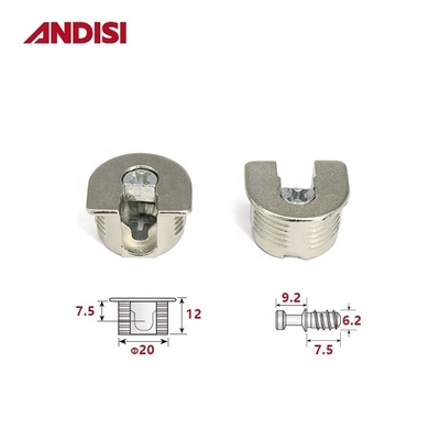 Zinc Alloy 20mm Thread Cam Lock Mini Fix Shelf Support Holder for Furniture Connector