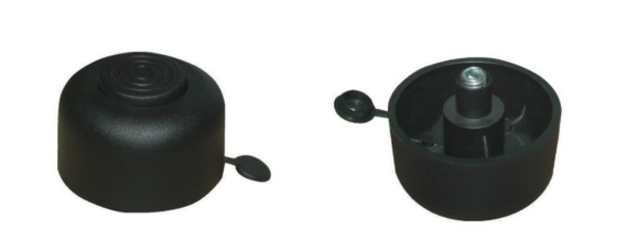 Zinc Plated Steel Black Finish Furniture Leg M8 Threaded Plastic Cabinet Adjustment Feet