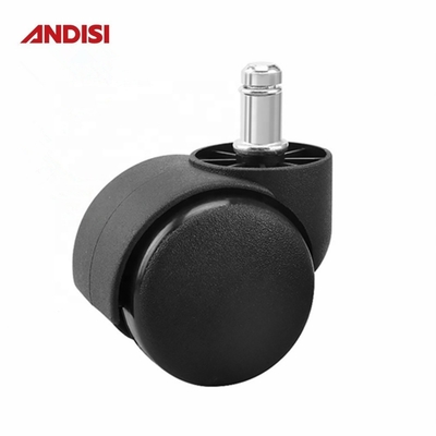 Furniture Caster Diameter 50mm Black PA Nylon Swivel Office Chair Cabinet Chair Wheel