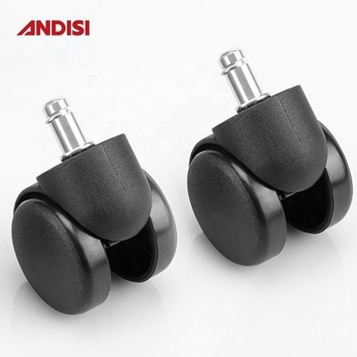 Furniture Caster Diameter 50mm Black PA Nylon Swivel Office Chair Cabinet Chair Wheel