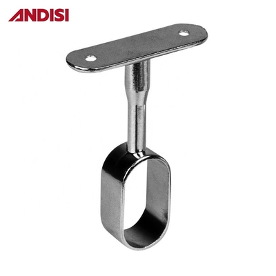 Nickel Plated Wardrobe Tube Holder Support for Modern Design Style Closet Rod Bracket