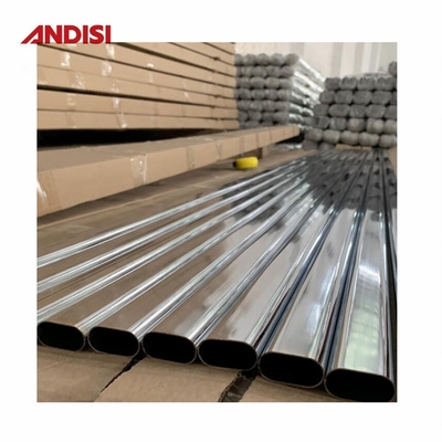 0.5/0.6/0.7/0.8/0.9/1.0/1.2mm Oval Metal Wardrobe Tube for Polished Chrome Closet Rod