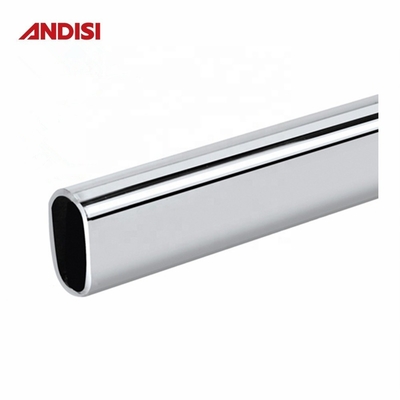 0.5/0.6/0.7/0.8/0.9/1.0/1.2mm Oval Metal Wardrobe Tube for Polished Chrome Closet Rod