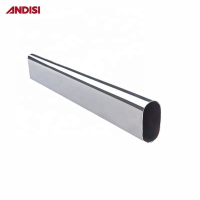0.5/0.6/0.7/0.8/0.9/1.0/1.2mm Oval Metal Wardrobe Tube for Polished Chrome Closet Rod