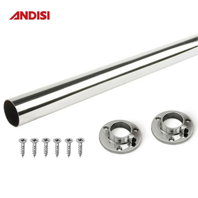 Zinc Alloy Closet Rod Support Flanges for Wardrobe Fitting Accessories Mail Packing