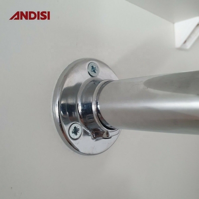 Furniture Hardware Wardrobe Pole Flanges for Clothes Rail End Bracket Closet Rod