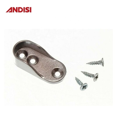 Modern Design Style Oval Tube Pipe Rail Closet Pole Rod End Bracket Support Flanges