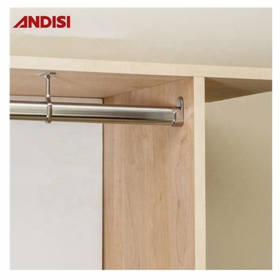 Modern Design Style Oval Tube Pipe Rail Closet Pole Rod End Bracket Support Flanges