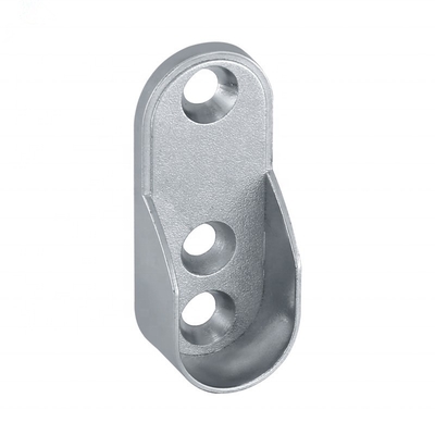 44mm Zinc Alloy Clothes Rail Holder for Wardrobe Cabinet Oval Pipe Tube End Bracket