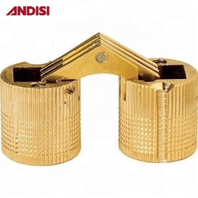 Modern Design Style High End Brass Concealed Cylinder Solid Brass Hinges for Wooden Box