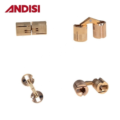 Modern Design Style High End Brass Concealed Cylinder Solid Brass Hinges for Wooden Box