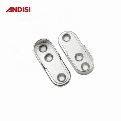 Modern Zinc Alloy Oval Closet Rod Clothes Hanging Rail Bracket Tube Support for Closet