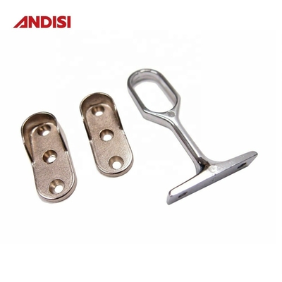 Modern Zinc Alloy Oval Closet Rod Clothes Hanging Rail Bracket Tube Support for Closet