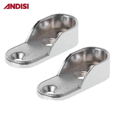 Modern design essential Oval wardrobe tube support bracket for furniture accessories