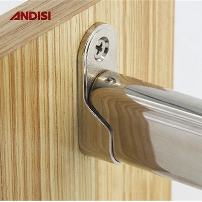 Modern design essential Oval wardrobe tube support bracket for furniture accessories