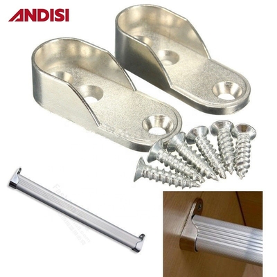 Upgrade Your Wardrobe with 44mm Zinc Alloy Clothes Rail Holder and Oval Tube Support