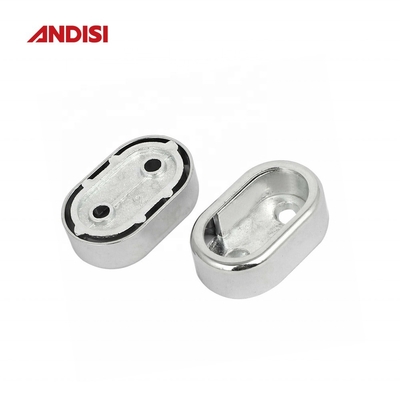 Bedroom Black White Chrome Golden Silver Heavy duty Zinc alloy bracket wardrobe tube support oval closet rod support