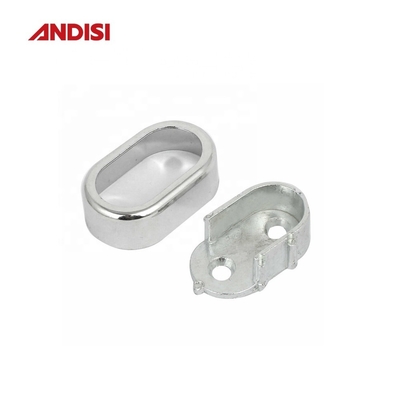 Bedroom Black White Chrome Golden Silver Heavy duty Zinc alloy bracket wardrobe tube support oval closet rod support