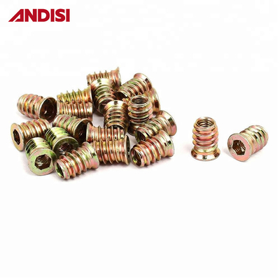 Mail Packing Y Hex Drive Fixing Threaded Insert Wood Furniture Screw Insert Nut